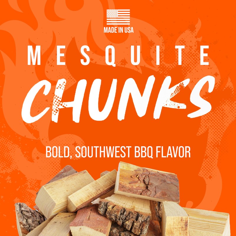 FOGO Mesquite Wood Chunks for Grilling and Smoking, Bold Southwest