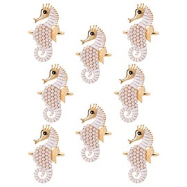 fly way 8PCS Seahorse Napkin Ring, Animal Napkin Ring, Fruit Napkin Ring Decorate Your Table to Create an Impressive Banquet for You. (15)