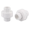 Wantmatch 1/2" PVC Union Pipe Fitting,PVC Adapter(Socket x Socket),EPDM O-Ring,2