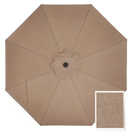 MASTERCANOPY 5-Year-Non-Fading Olefin 9FT Patio Umbrella Replacement Canopy-Khaki Canopy Only