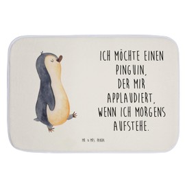 Mr. & Mrs. Panda Penguin Marching Bath Mat, Gift, Shower Mat, Bathroom Mat, Bath Mat, Late Sleeper, Bath Mat, Penguins