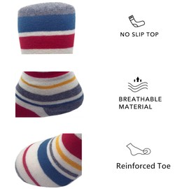 Yzjcafriz Boys' Colorful Stripe Stocking Youth Pattern Knee High Cotton Socks 8 Pairs