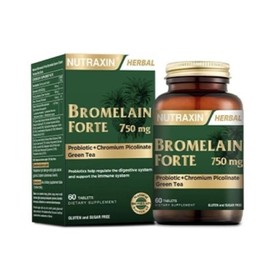 NUTRAXİN Bromelain Forte 60 Tablet - Bromelain Krom Probiyotik750 Mg