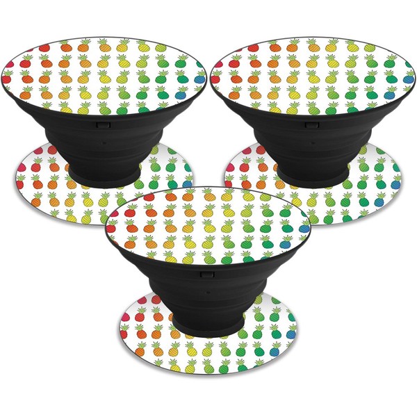 MightySkins Skin Compatible with PopSocket PopSocket - Rainbow Pineapples |
