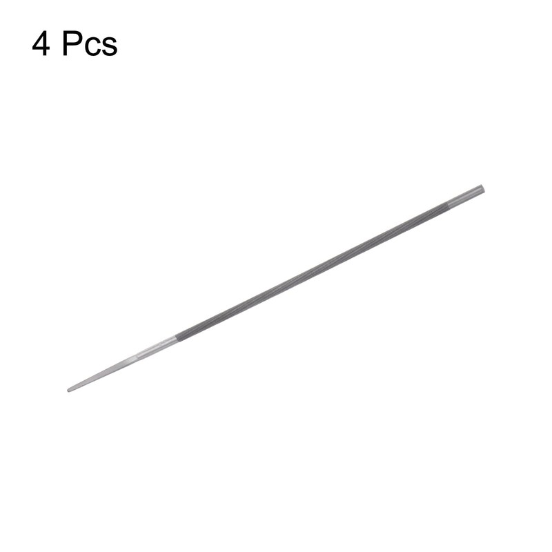 sourcing map 4pcs Chainsaw File, 3/16" (4.8mm) Round High Carbon