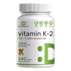 Vitamina K2 Mk-7 200mcg 240 Softgels Premium Eg T76 Sabor