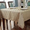 SASTYBALE Jacquard Tablecloth Flower Pattern Polyester Table Cloth Spill Proof