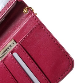 DFV Mobile Crazy Horse PU Leather Wallet Case with Frame Able Touch Screen and Card Slots for = > iBall Andi 4.5 m Enigma, Pink