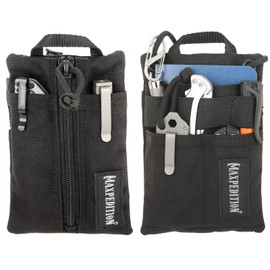 MAXPEDITION Platy Pocket Organizer 4” x 6” (Black) Durable EDC Tool Pouch for Men, Neck Wallet with Paracord Lanyard, Holds Flashlight, Multitool, Pen, Notebook, 0235B
