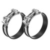 PATIKIL 98-103mm T-Bolt Hose Clamp, 2 Pack Rubber Cushioned Intake