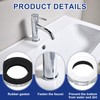sourcing map Faucet Base Ring, 2.13"x1.26"(OD x ID) Stainless Steel
