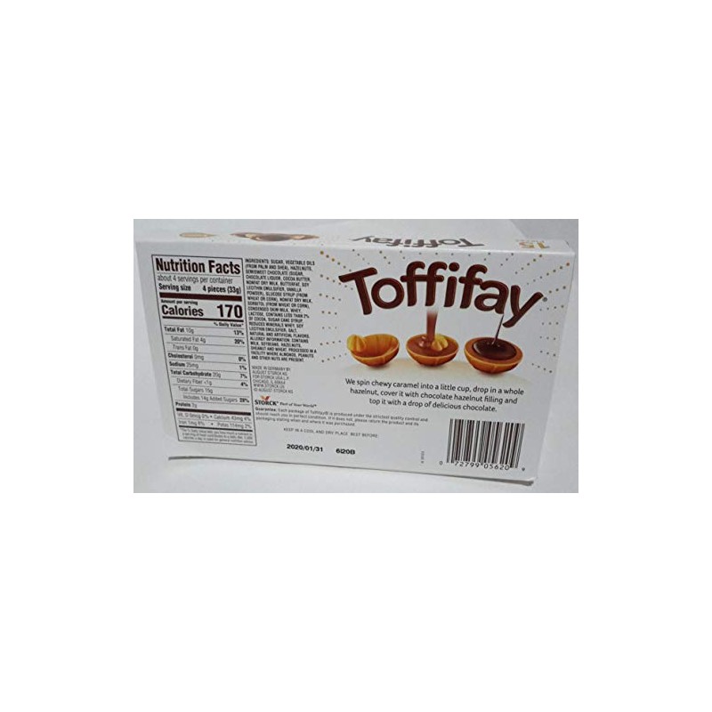 Storck Toffifay, A Whole Hazelnut, Caramel Hazelnut Cream, Chocolate Candy,