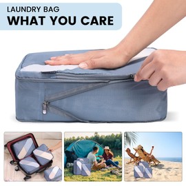 PFEYRPK Travel Packing Cubes, Compression Organizer Set of 4, Lightweight Storage for Suitcase, Vacation, Business Trips (Gray)