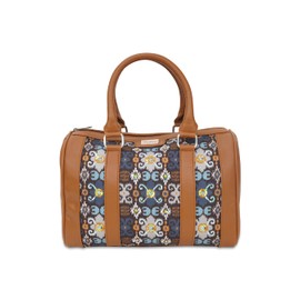 Pinaken Handcrafted Vegan Leather Batik Ikat Designed Duffle Bag