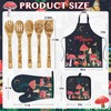 Mushroom Decor Cooking Utensils Set-8 Piece Kitchen Utensil Set,1 Oven