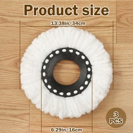 3 Pack Mop Heads Replacement for 360° Spin Mop – Heads for Easy Cleaning – Perfect for Wet and Dry Floors