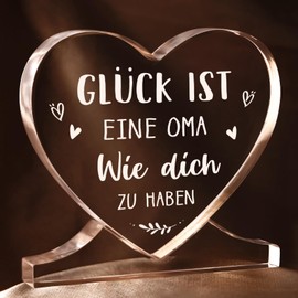 Juratar Grandma Gift, Gifts for Grandma, Heart-Shaped Acrylic Home Decoration, Best Grandma Gifts, Birthday Gift for Grandma, Mother's Day Gift, Easter Gift for Grandma