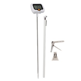 Digital Candy Thermometer with Pot Clip Stainless Steel Oil Thermometer with 180 Degree Rotating Probe for Grilling Deep Fry BBQ Food Cooking White
