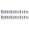 Gifiky 24Pcs Marble Nails Tip Press on Nails - Long