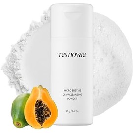 Polvo de limpieza profunda con microenzimas, 40 g, ligeramente ácido, enzima de papaya que limpia suavemente los poros y exfolia, elimina puntos negros y piel con bultos, para una piel de cristal