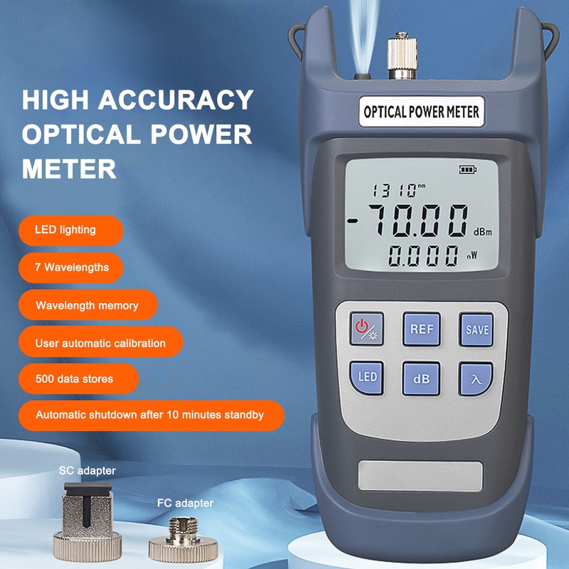 Optical Power Meter ABS Housing Auto Power Off 7 Test