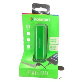 Polaroid Power Pack For Smartphones 2200 mAh One Full Smartphone Charge GreenNIB