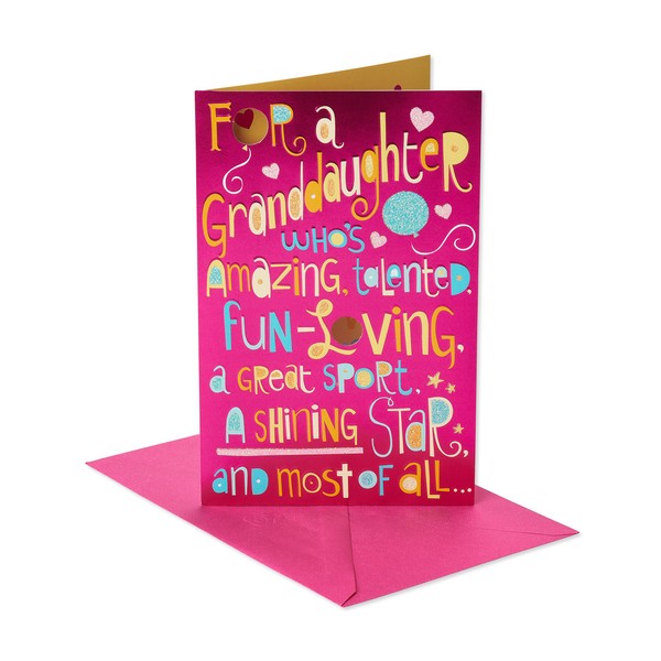 American Greetings Birthday Card for Granddaughter (Shining Star)