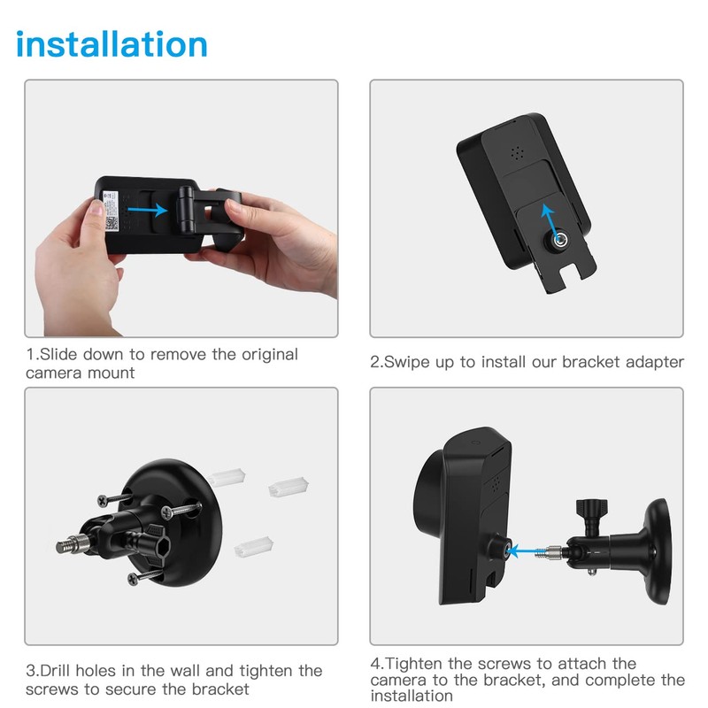 Koroao Mount Compatible with SimpliSafe Camera, 360 Degree Adjustable Wall