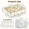 PANYEE Snack Box Container,Divided Serving Tray with Lid and Handle,