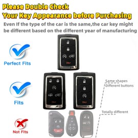 RFSRZ for Jeep Key Fob Cover,Black Leopard Beaded Key Holder Fits for Jeep 2023 2022 Grand Cherokee L Grand Wagoneer Grand Cherokee L 2021 Key Holder Accessories (Black)