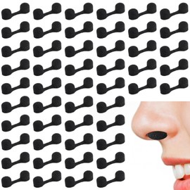 COMNICO 50 Pieces Nose Plug Filter Disposable Nose Dust Filters Bulk Sponge Nostril Filters for Spray Tanning Welding Dust Allergies DustConstruction Areas (Black)