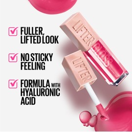 MAYBELLINE Maybelline Lifter Gloss, Hydrating Lip Gloss with Hyaluronic Acid, High Shine for Plumper Looking Lips, Petal, Warm Pink Neutral, 0.18 Ounce