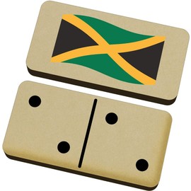 Azeeda 'Waving Jamaican Flag' Domino Set & Box (DM00040574)