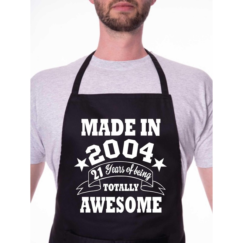 Print4U 21st Birthday Made In 2004 BBQ Cooking Funny Novelty