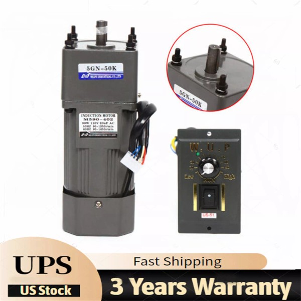 SENDERPICK AC Gear Motor Electric Variable Speed Controller Torque 90W