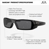 Oakley OO9014 Gascan Sunglasses, Matte Transparent Olive Ink/Prizm Grey Polarized,