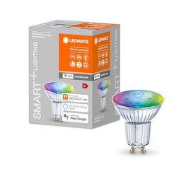 LEDVANCE Smart LEDReflector Lamp with WiFi Technology, Base: GU10, Tunable White (2700-6500K), RGB Colors Changeable, Di mmable, Replaces Reflector Lamps with 50 W, SMART+ WiFi SPOT RGBW, 1-Pack