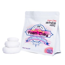 Air Dry - Foam Clay (White 400grams) by Wiser Merch. Includes Sculpting Tools! Cosplay, Fake Bake, Squishy, Foil Sealed,