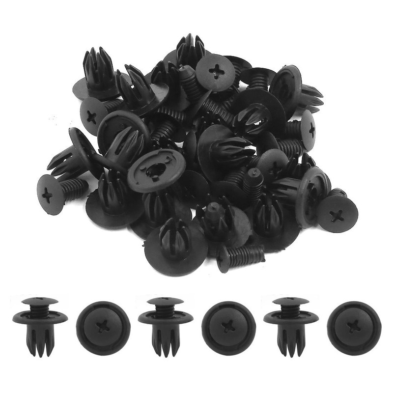 sourcingmap 20 Pcs 10mm Dia Hole Black Fender Rivets Panel