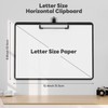 Juvealoe Horizontal Clipboard with Pen Holder, Black 8.5 x 11