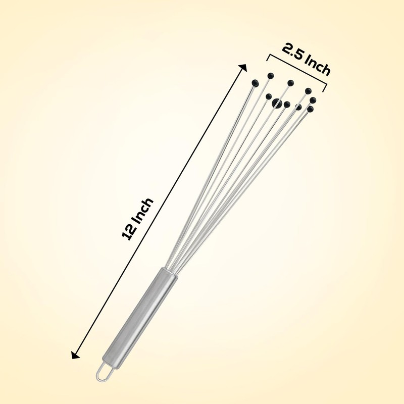 Mrs. Anderson’s Baking Non-Stick Ball Whisk, Stainless Steel with Silicone