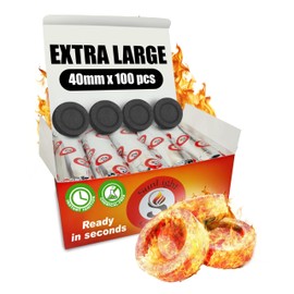 Sunlight® Charcoal Tablets for Incense – Quick Light Coal Tablets – Charcoal Disks – 40 mm Coal Rolls – Coal Briquettes – Slow Burn - Instant Lighting [100]