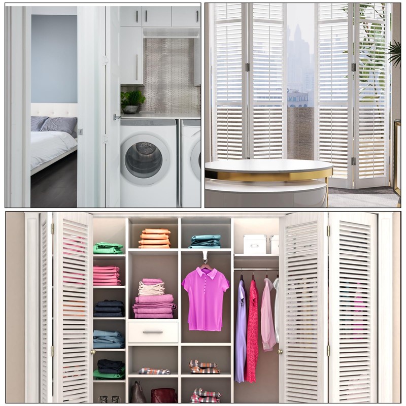 sourcing map 4pcs Bifold Door Hardware, Bi-fold Closet Door Hardware