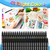 KERIFI 48 Textile Pens Textile Paint Machine Washable Textile Markers