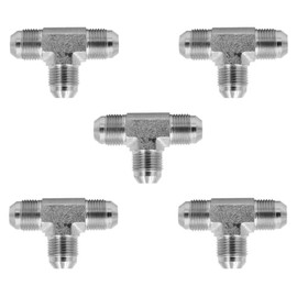 5/8" JIC Male x 5/8" JIC Male x 5/8" JIC Male Tube Union Tee Joiner Corner/Elbow Hydraulic Fitting (5-PACK) | 2603-10-10-10