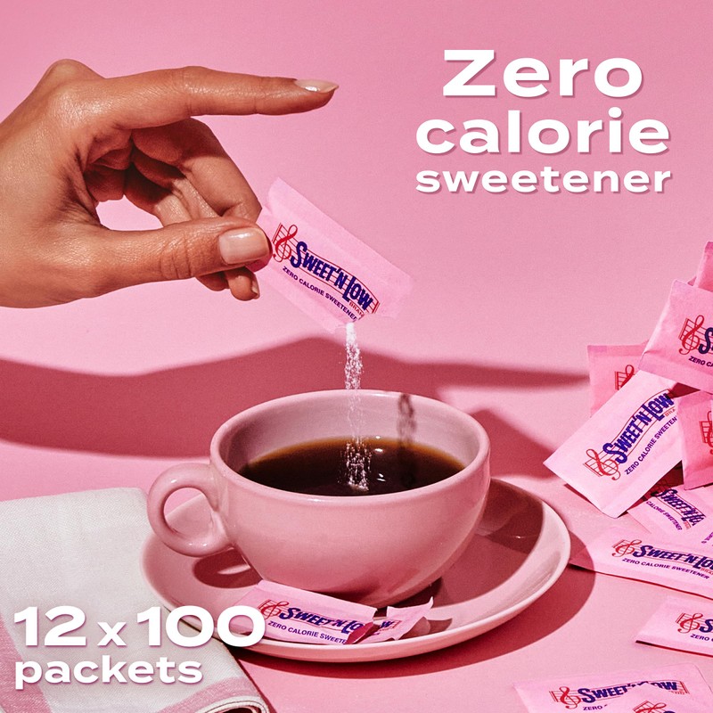 Sweet'N Low Zero Calorie Sweetener Packets, 100 Ct Box, 12
