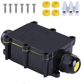 Junction Box Outdoor Waterproof IP68 2Way Plug Line M20 Coaxial Cable Connector Wire Range 5 to15mm Electrical External Power Cord Junction Boxes Protection Gland Electrical