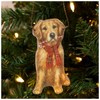 Golden Retriever with Christmas Scarf Ornament