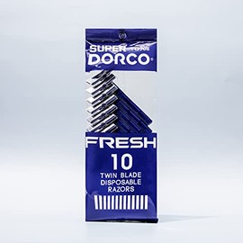 60 Ct Dorco Fresh Twin Blade Disposable Razors - 60 Razors Total (Value Pack)