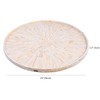PEMAR 22" Round Mother of Pearl Extra Large Ottoman Tray